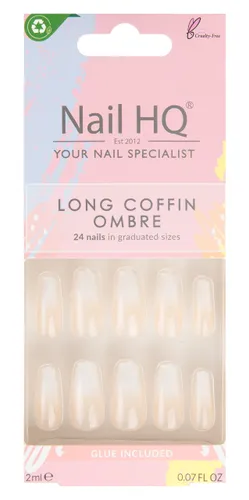 NAIL HQ Long Coffin Ombre Nails