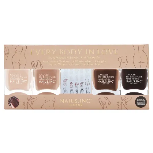Nails Inc Everybody in Love Nail Polish Set with Stickers