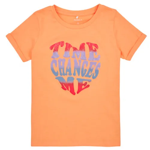 Name it  NKFTATIANNA SS TOP  girls's Children's T shirt in Orange