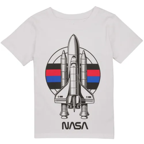 Name it  NKMNOBERT NASA SS TOP  boys's Children's T shirt in White