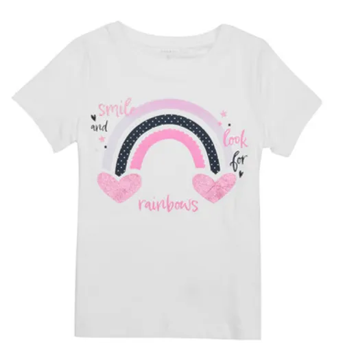 Name it  NMFBRIGITA SS TOP  girls's Children's T shirt in White