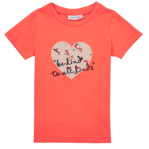 Name it  NMFDELFIN TOP  girls's Children's T shirt in Orange