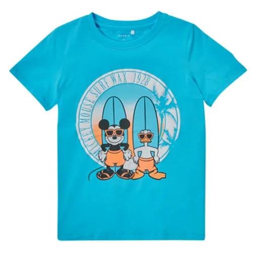 Name it  NMMMICKEY MICAH  boys's Children's T shirt in Blue
