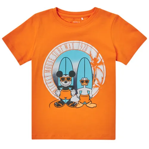 Name it  NMMMICKEY MICAH  boys's Children's T shirt in Orange