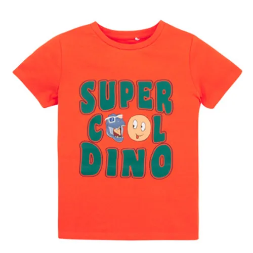 Name it  NMMTONY SS TOP  boys's Children's T shirt in Orange
