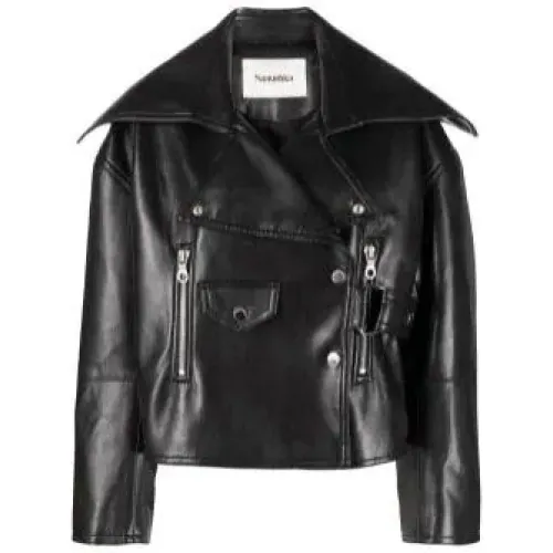 Nanushka , Ado biker jacket ,Black female, Sizes: