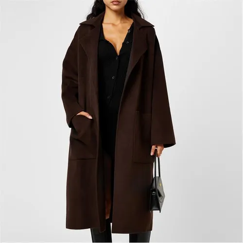 NANUSHKA Belted Wool Coat - Brown