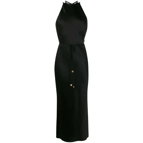 Nanushka , Black Laced Back Slip Dress ,Black female, Sizes: