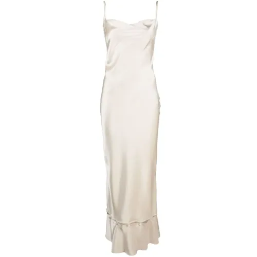 Nanushka , White Dress for Women ,Beige female, Sizes: