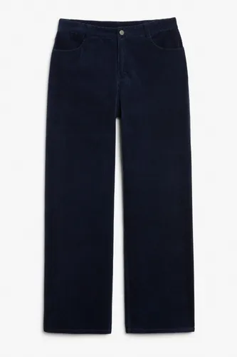 Naoki low waist corduroy trousers - Blue
