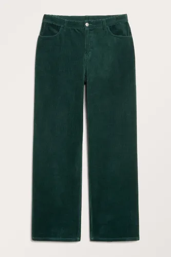 Naoki low waist corduroy trousers - Green