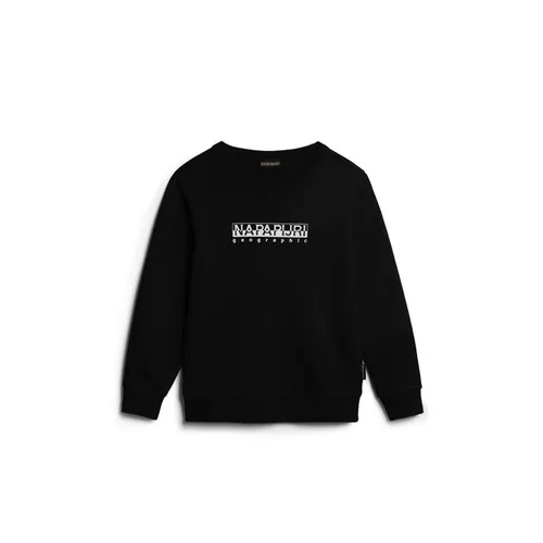 Napapijri Boy's Box Fleece Crew Neck Sweatshirt - Black