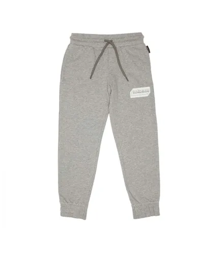 Napapijri Boys Boy's Junior Kitik Jog Pants in Grey Cotton