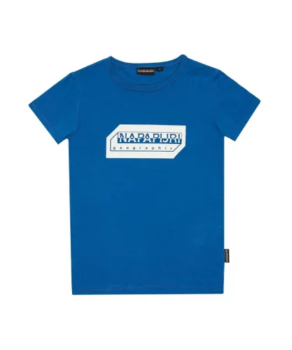 Napapijri Boys Boy's Junior Kitik T-Shirt in Blue Cotton