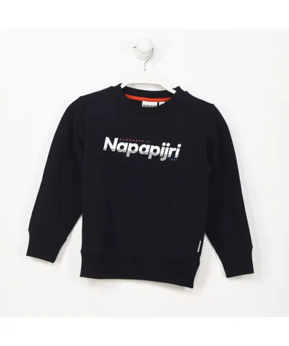 Napapijri Boys Boy's long-sleeved round neck sweatshirt GA4EQ6 - Black