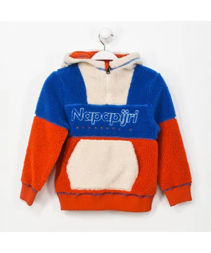 Napapijri Boys GA4EPR Boy's Hooded Fleece Jacket - Multicolour