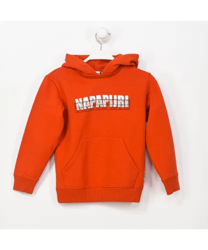 Napapijri Boys GA4EPX boy's long-sleeved hoodie - Red