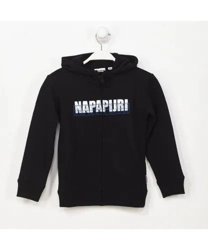 Napapijri Boys GA4EPY boy's long-sleeved hoodie - Black