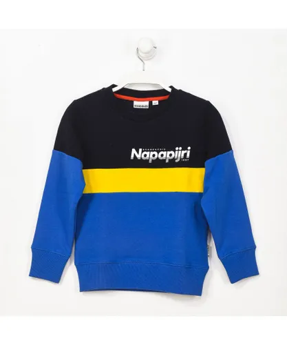 Napapijri Boys GA4EQ2 boy's long-sleeved round neck sweatshirt - Multicolour