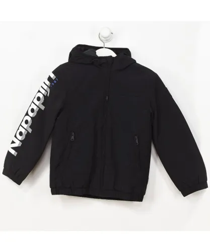 Napapijri Boys K ALOY zipper closure hooded jacket GA4EPF boy - Black