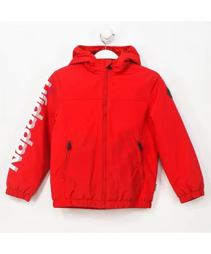 Napapijri Boys K ALOY zipper closure hooded jacket GA4EPF boy - Red