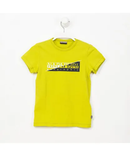 Napapijri Boys K SAKY short sleeve t-shirt with round neck N0CIWI boy - Yellow Cotton