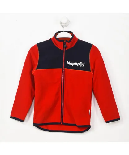 Napapijri Boys K TAU fleece sweatshirt with high neck and inner lining GA4EPQ boy - Red