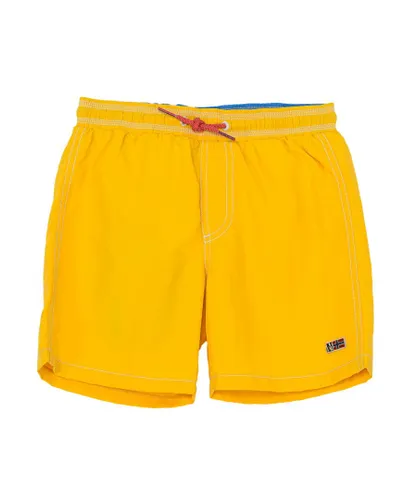 Napapijri Boys K Villa Solid swimsuit with elastic strap and drawstring to adjust N0YHKC boy - Yellow Polyamide