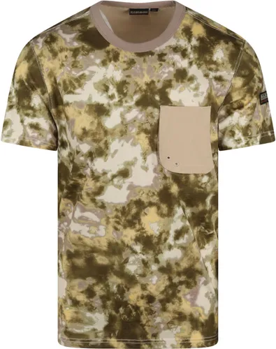 Napapijri Camouflage T-Shirt Green Khaki
