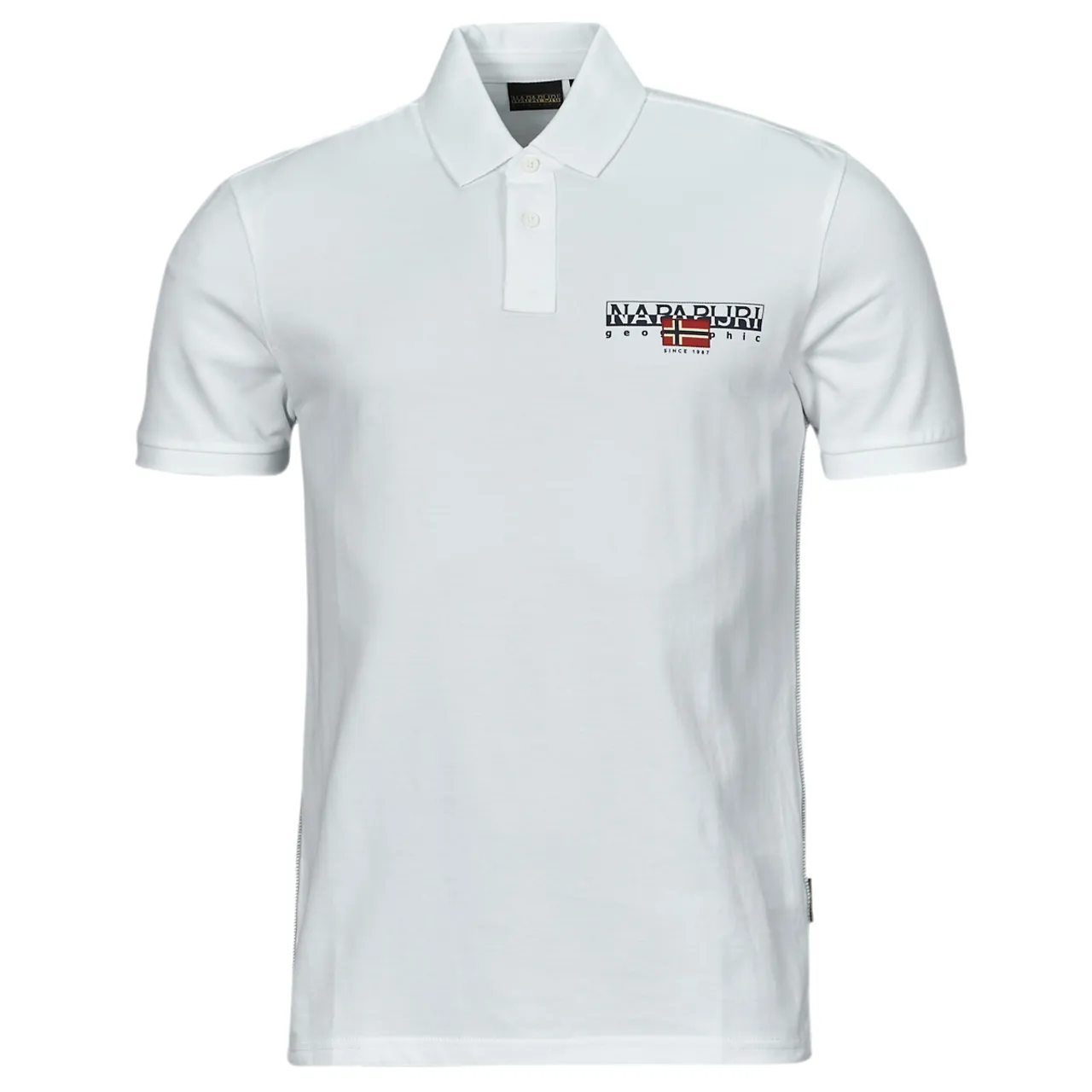 Napapijri  E AYLMER  men's Polo shirt in White