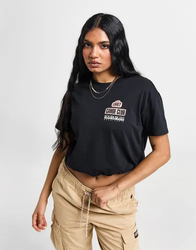 Napapijri Globe Crop T-Shirt - Black - Womens