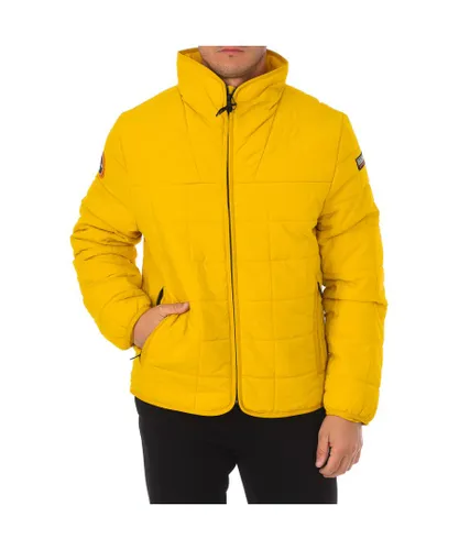 Napapijri Mens ATHON padded jacket with stand-up collar GA4FLJ man - Yellow