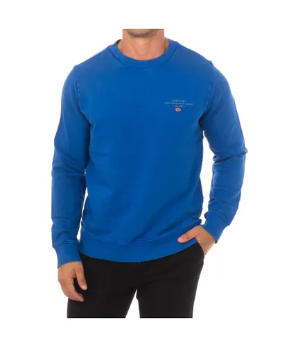 Napapijri Mens Belbas long-sleeved crew-neck sweatshirt NP0A4GB7 men - Blue Cotton
