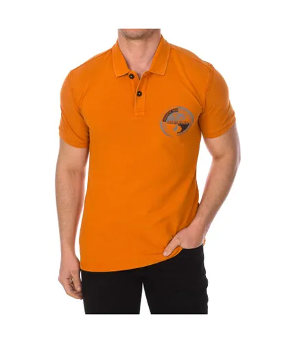 Napapijri Mens Eob Short Sleeve Polo with lapel collar NP0A4F68 man - Orange Cotton