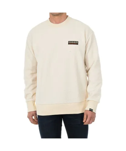 Napapijri Mens long-sleeved round neck sweatshirt NP000IV5N - White
