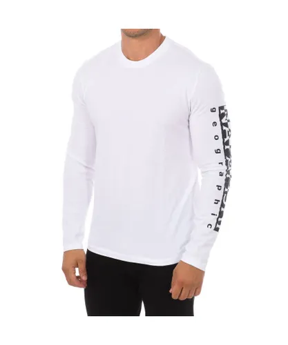 Napapijri Mens long-sleeved round neck T-shirt NP0A4H9C - White Cotton