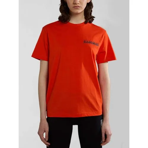 Napapijri Mens Orange Spicy S-Tahi T-Shirt