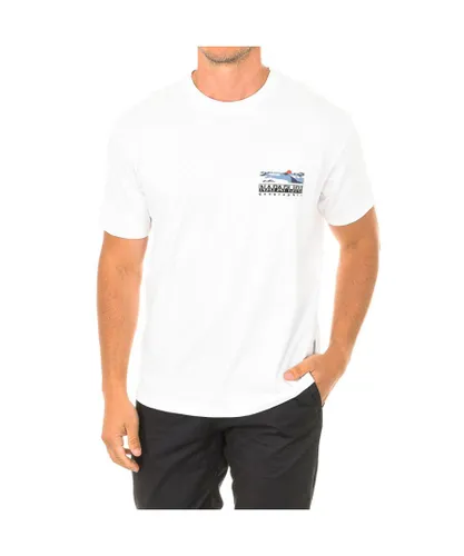 Napapijri Mens short sleeve round neck t-shirt NP0A4EO9 - White Cotton
