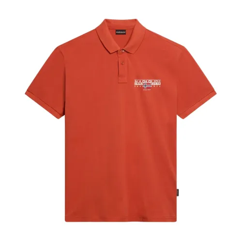 Napapijri , Polo Shirts ,Orange male, Sizes: