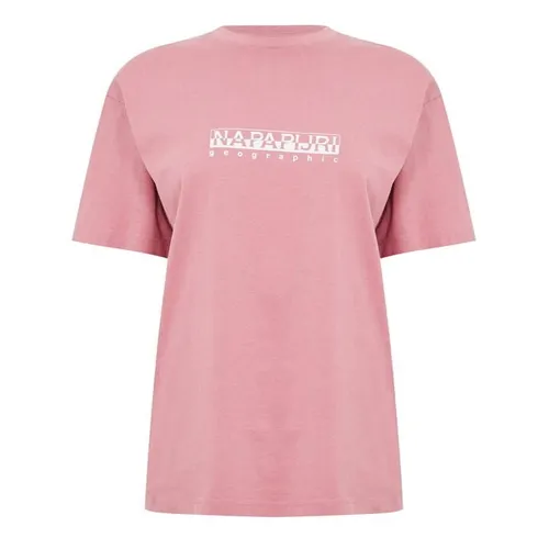 Napapijri Sebel Print T Shirt - Pink