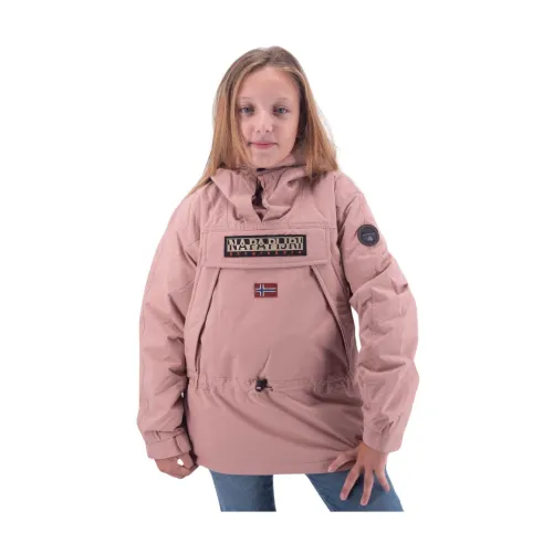 Napapijri , Skidoo Hooded Jacket with Adjustable System ,Pink female, Sizes: