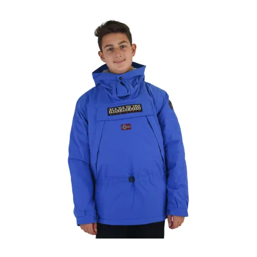 Napapijri , Skidoo jacket with hood ,Blue male, Sizes: