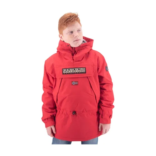 Napapijri , Skidoo jacket with hood ,Red male, Sizes: