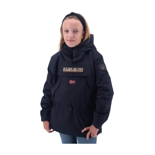 Napapijri , Skidoo jacket with hood with latest generation adjustment system ,Blue female, Sizes: