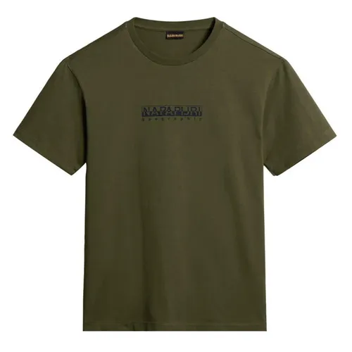 Napapijri Small Box Logo Short Sleeve T Shirt - Green