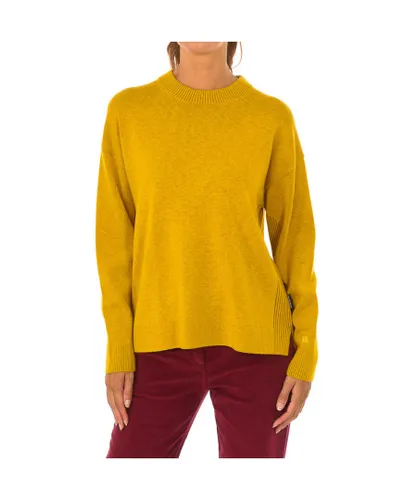 Napapijri Womens D-LIENZ W wool sweater long sleeve and round neck GA4FO4 woman - Yellow