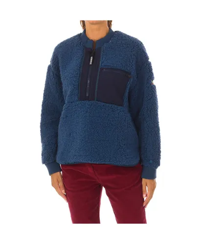 Napapijri Womenss long-sleeved borg sweatshirt NP0A4FNA - Blue