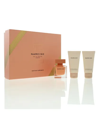 Narciso Rodriguez Womens Ambree Eau De Parfum 50ml, Body Lotion + Shower Gel Gift Set - NA - One Size