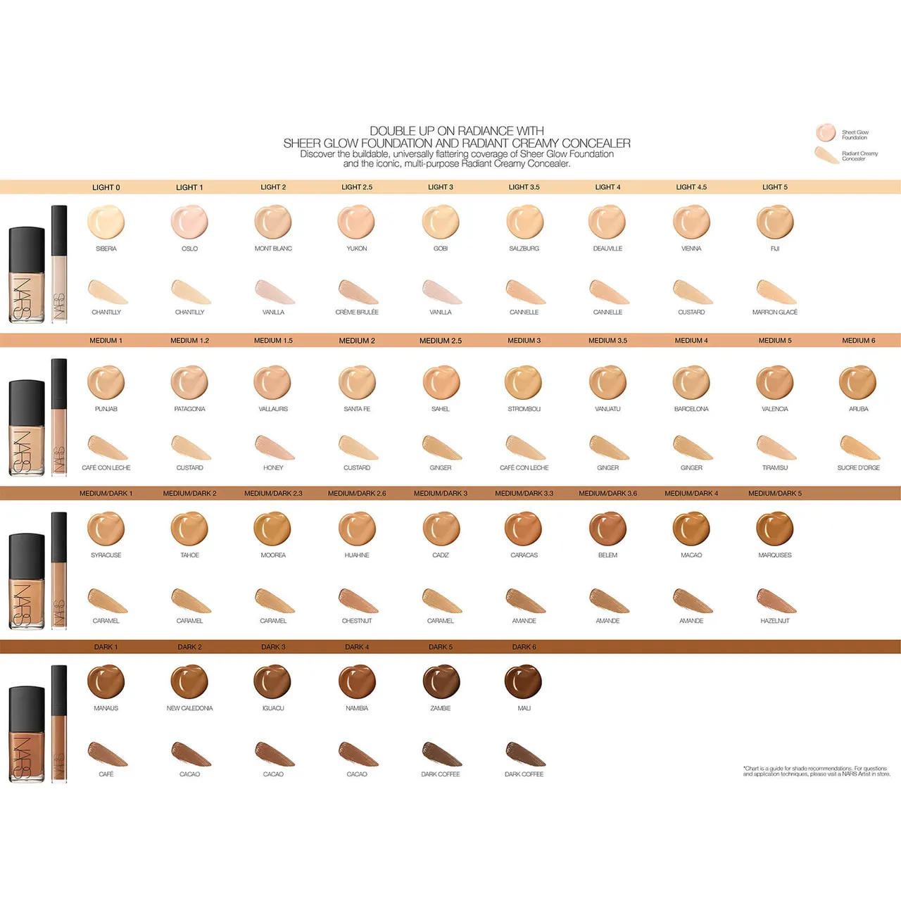 NARS Cosmetics Sheer Glow Foundation (Various Shades) - Deauville