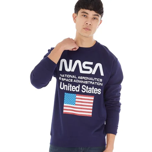 NASA Mens Administration Crew New Sweatshirt Navy